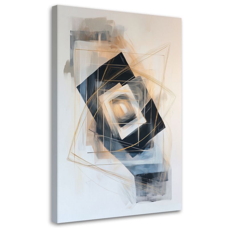 Obraz do salonu biura Feeby Abstrakcja Kształty Geometria Beżowy 40x60cm 1szt