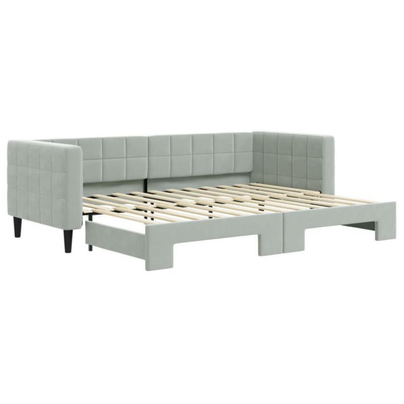 Łóżko dzienne WaszeMeble 80x200 cm rozsuwane szare WM-3196684 1 szt.