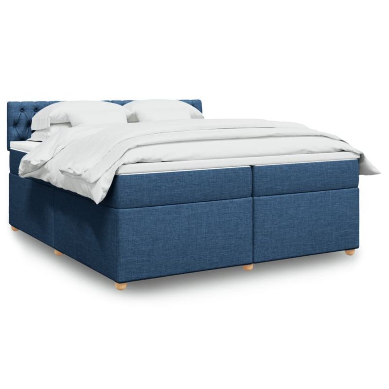 Łóżko kontynentalne WaszeMeble 200x200 cm niebieskie WM-3289100 1 szt.