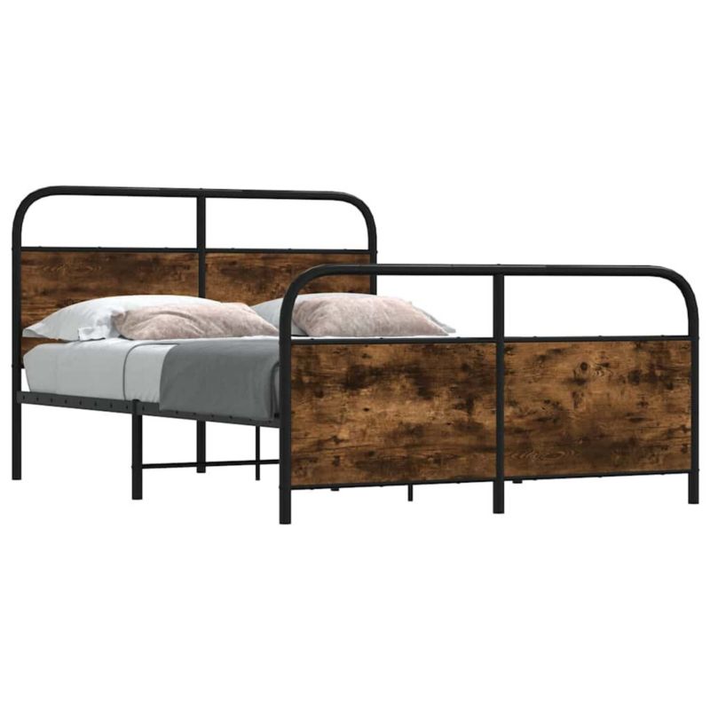 Łóżko metalowe WaszeMeble 140x200 cm dąb WM-3318636 1 szt.