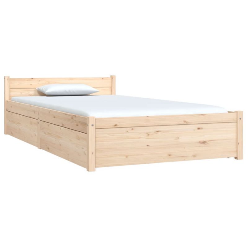 Łóżko drewniane WaszeMeble 90x190 cm brązowe WM-3103478 1 szt.