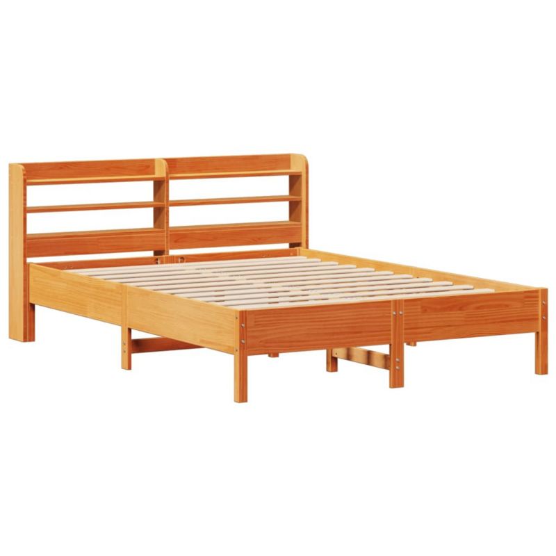 Łóżko drewniane WaszeMeble 135x190 cm brąz WM-3306905 1 szt.