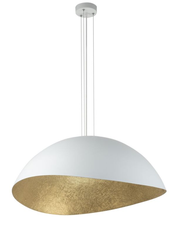 Lampa wisząca Sigma Lighting Solaris 3554 biało-złota dekoracyjna 1xE27 x 1 szt.