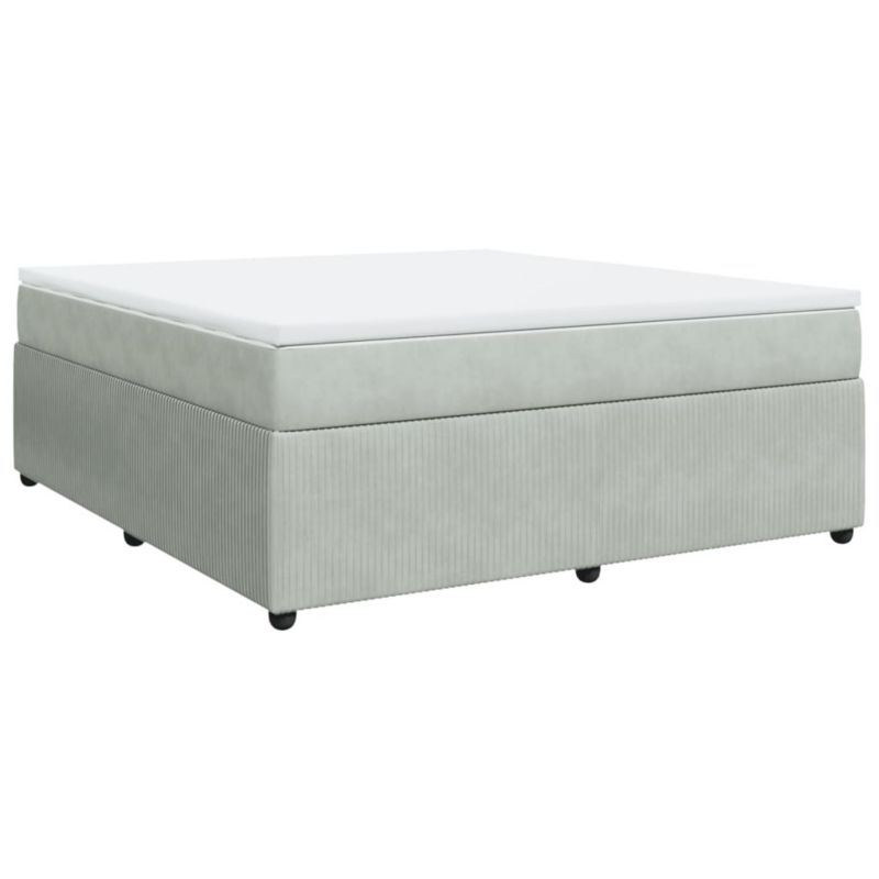 Łóżko kontynentalne WaszeMeble 180x200 cm jasnoszare WM-3285656 1 szt.