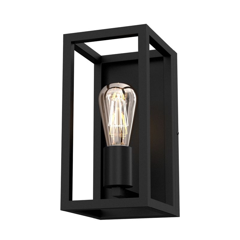 Kinkiet ścienny Luminex Frame czarny mat 1 x E27 x 15W IP20 wym: 30 x 15 x 17 cm - 1 szt.