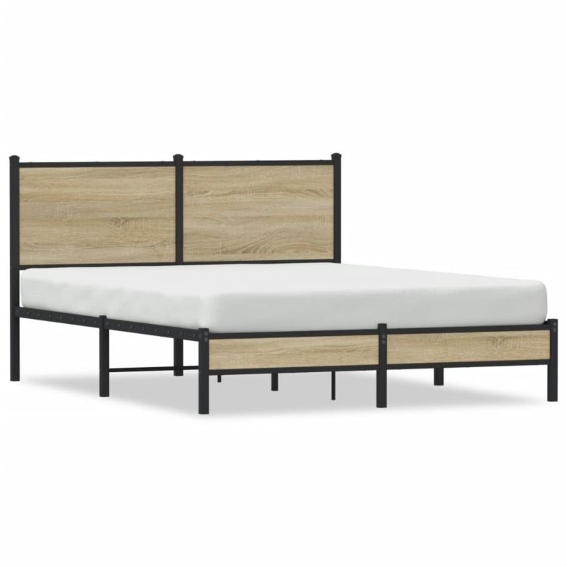Łóżko metalowe WaszeMeble 150x200 cm dąb sonoma WM-4007870 1 szt.