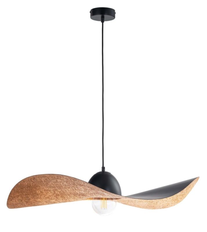 Lampa wisząca Sigma Lighting Kapello 9003 czarna-miedziana dekoracyjna 1xE27 x 1 szt.
