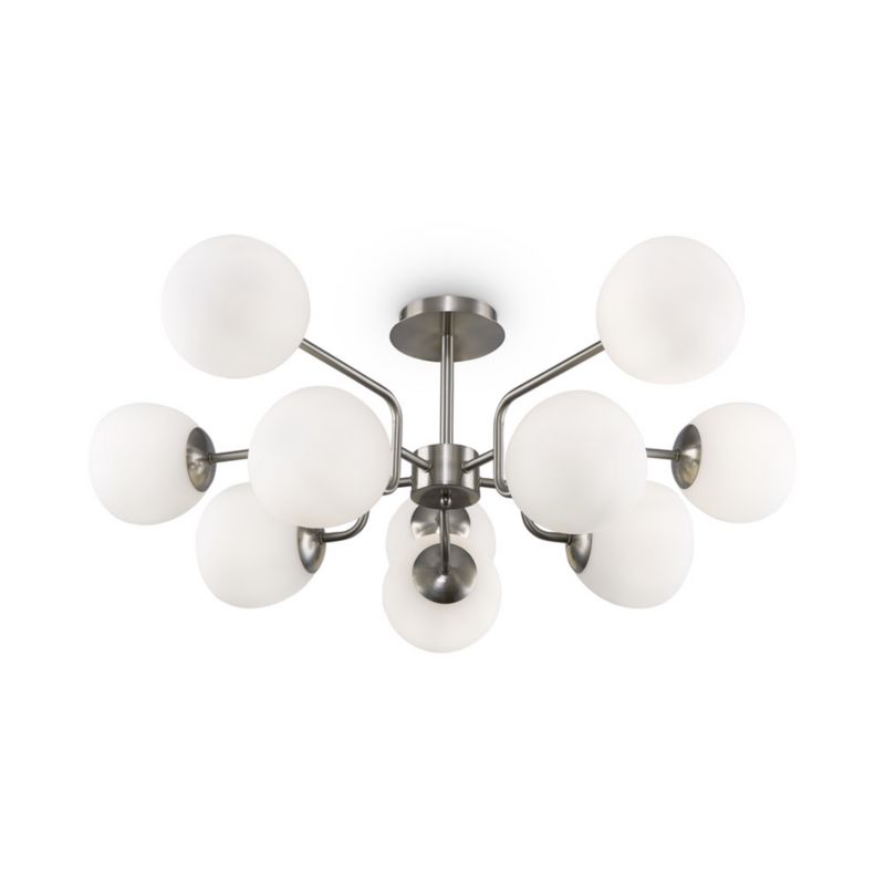 Lampa wisząca Maytoni Erich nikiel-biała wym: 34 x 90,7 x 90,7 cm 10xE14 x 40W 1 szt.