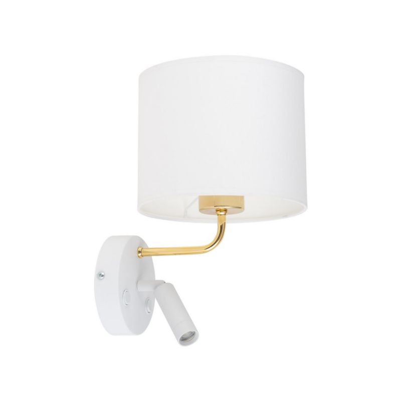 Kinkiet ścienny TK-Lighting Richi biały mosiądz-złoty 2 x E27 x IP20 wym: 33 x 20 x 25 cm - 1 szt.