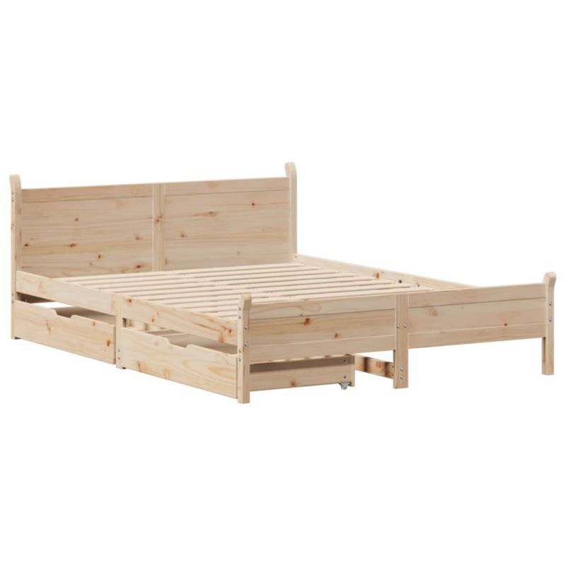 Łóżko drewniane WaszeMeble 120x200 cm brązowe WM-3309773 1 szt.