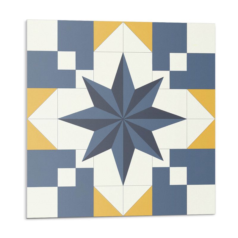 Kafelki samoprzylepne Wallfluent 50x50 cm Stylowy motyw gwiazdy w geometrii 4 szt.