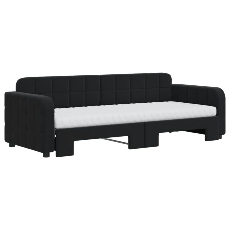 Łóżko dzienne WaszeMeble 80x200 cm rozsuwane czarne WM-3196950 1 szt.
