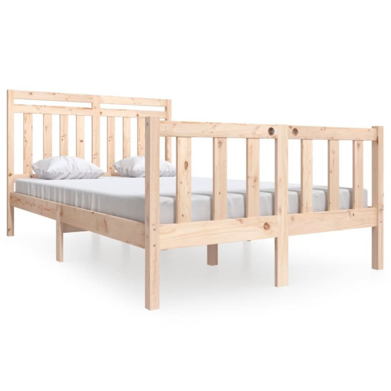 Łóżko drewniane WaszeMeble 135x190 cm brązowe WM-3100694 1 szt.