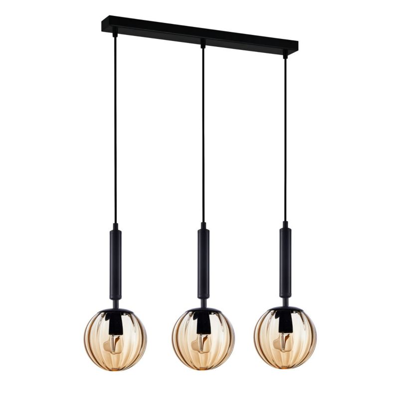 Lampa sufitowa wisząca Italux Ravena 9092 czarno-miodowy listwa 3xE27 x 40W 1 szt.