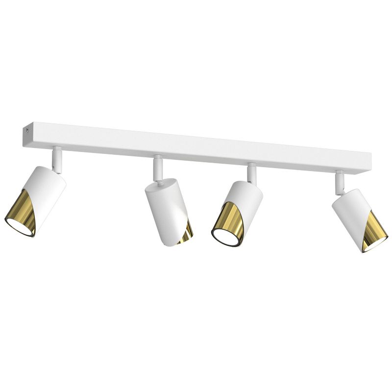 Lampa sufitowa Luminex Shift biały mat-złoty połysk Listwa z lampami 4 x GU10 x 15W wym: 17 x 60 x 5,5 cm - 1 szt.