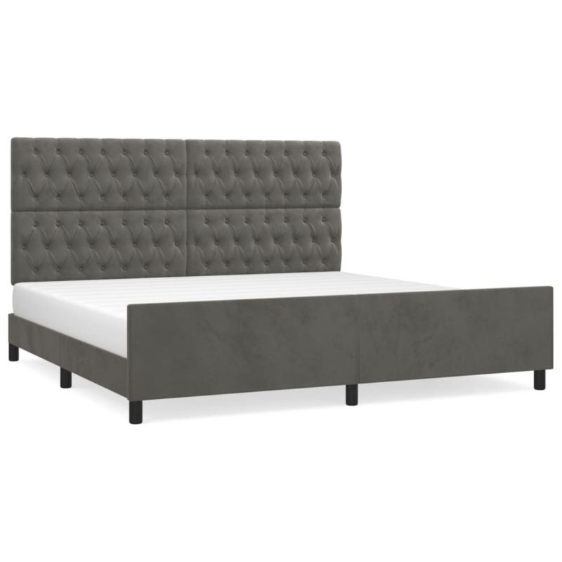 Łóżko tapicerowane WaszeMeble 200x200 cm ciemnoszara WM-3125959 1 szt.