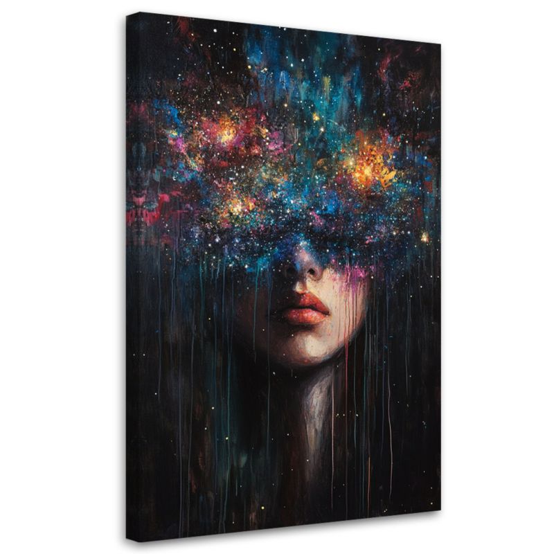 Obraz do salonu Feeby Twarz Kobiety Abstrakcja 80x120cm 1szt