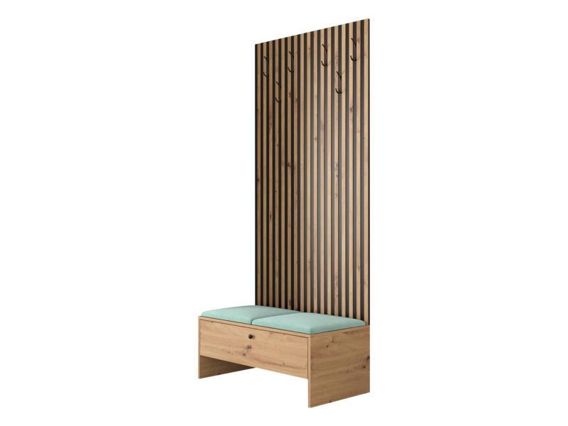 Garderoba MIRJAN 24 Balma IV dąb artisan + miętowy 1 kpl.