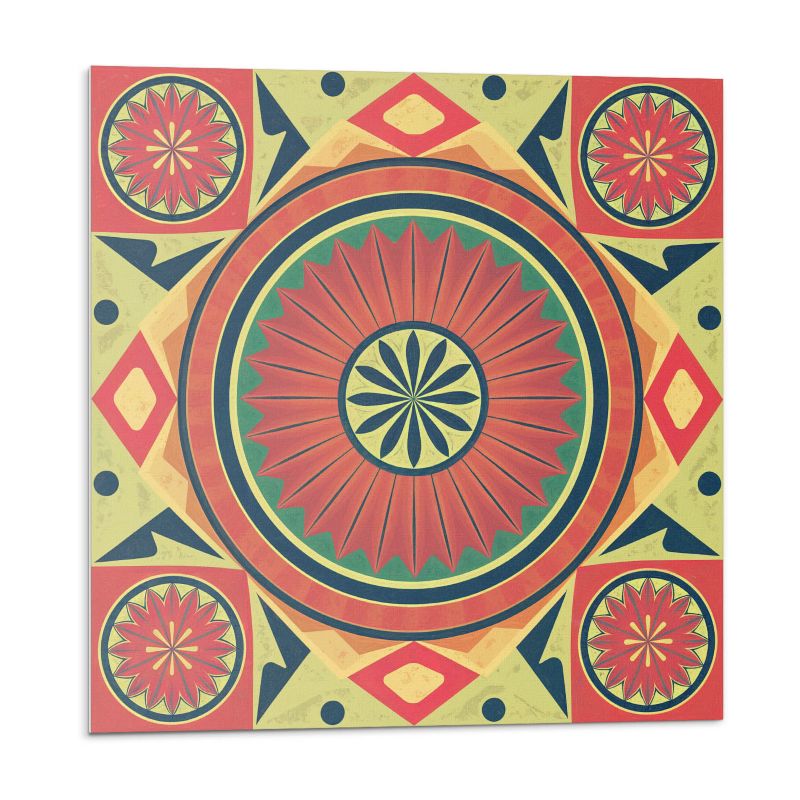 Kafelki samoprzylepne Wallfluent 30x30 cm Mandala w formie geometrycznych kształtów 9 szt.