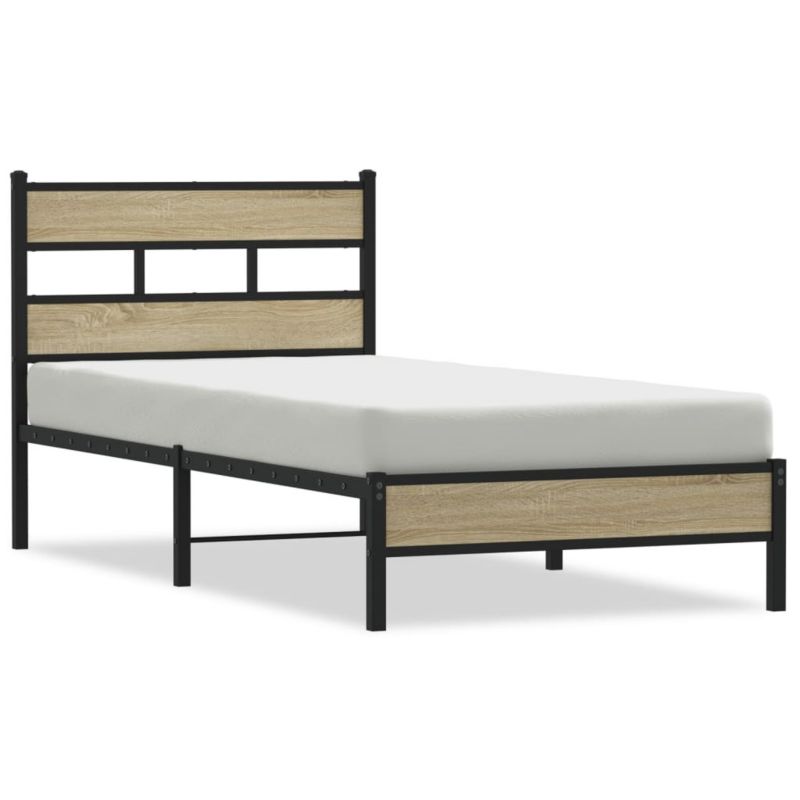 Łóżko metalowe WaszeMeble 75x190 cm brązowe WM-4017244 1 szt.