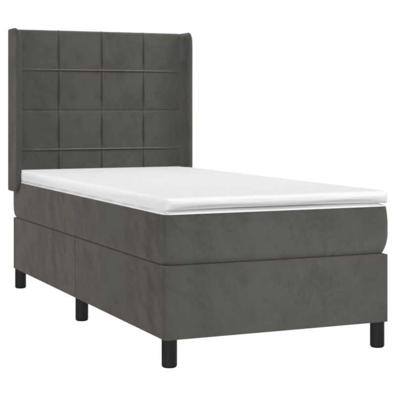 Łóżko kontynentalne WaszeMeble 90x190 cm szary WM-3139536 1 szt.