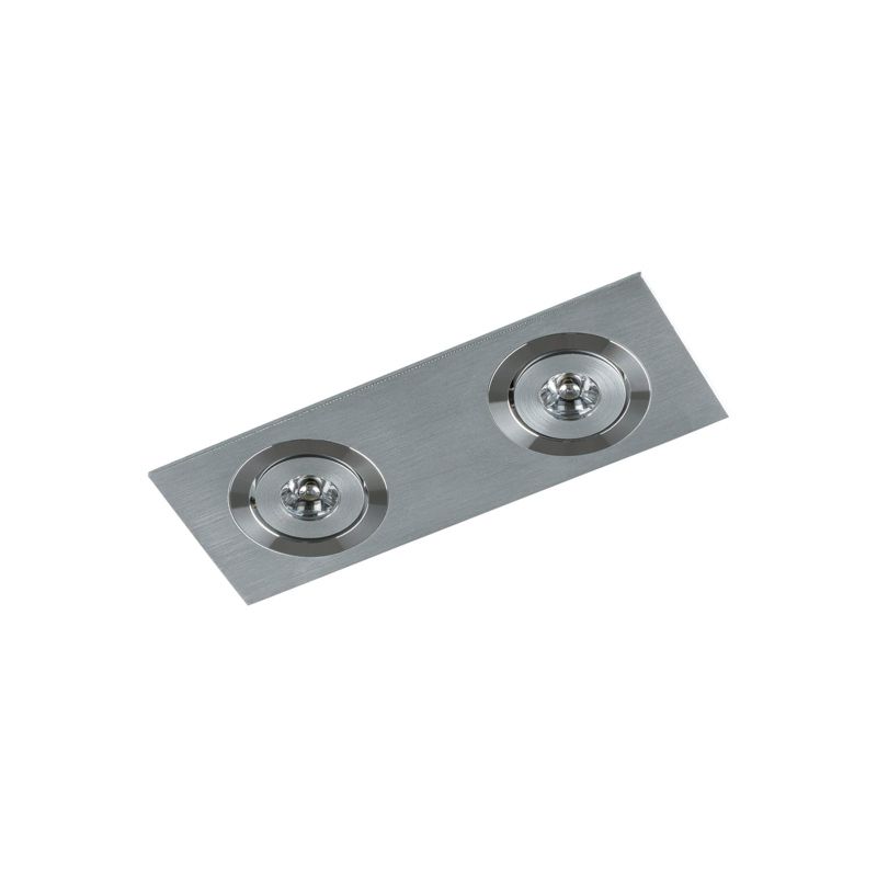 Oprawa sufitowa wpuszczana Italux Fiamma stal satyna LED 2W IP20 wym: 2,5 x 16 x 6 cm prostokątna - 1 szt.