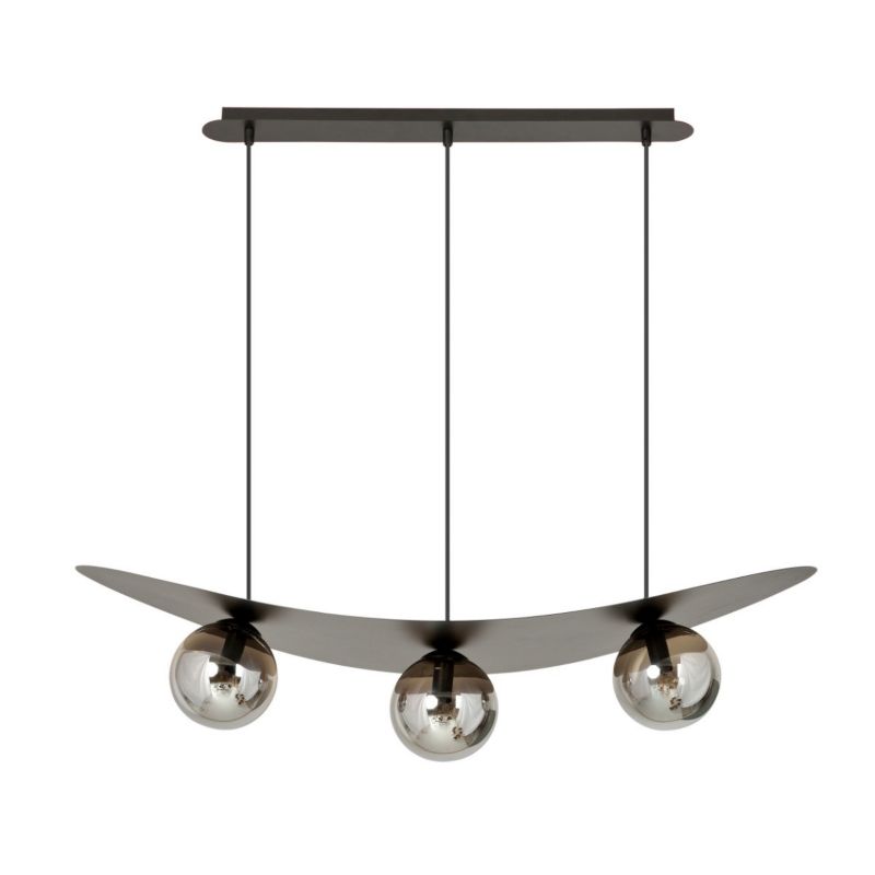 Lampa wisząca Emibig Aura czarno-grafitowa wym: 100 x 98 x 25 cm 3xE14 x 40W 1 szt.
