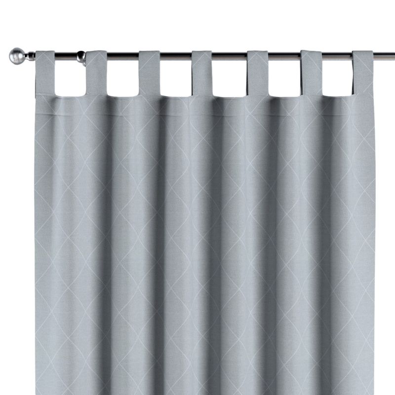 Zasłona na szelkach 1 szt. 130 x 245 cm Dekoria szaro-srebrne romby 1 szt.