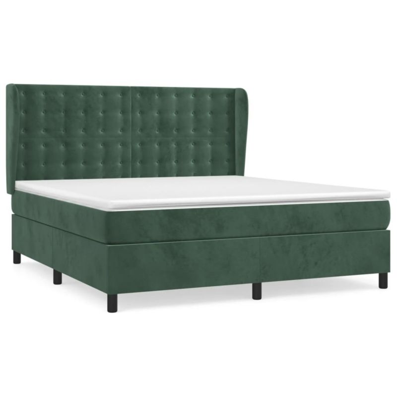 Łóżko kontynentalne WaszeMeble 180x200 cm ciemnozielone WM-3129468 1 szt.