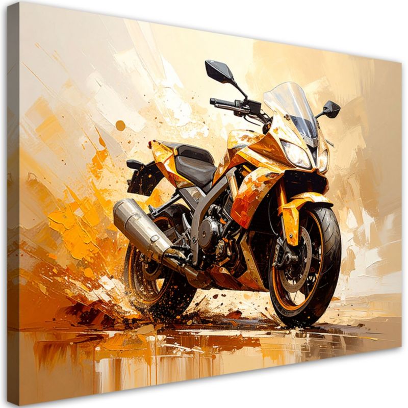 Obraz młodzieżowy do biura Feeby Motocykl Ścigacz Sportowy 60x40cm 1szt
