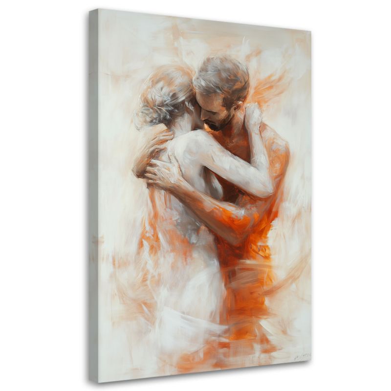 Obraz na płótnie Feeby Akt Para Kochankowie Beżowy 80x120cm 1szt