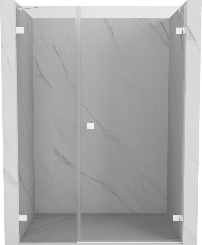 Drzwi prysznicowe uchylne Mexen Lunar-B białe 115 cm 1 szt.