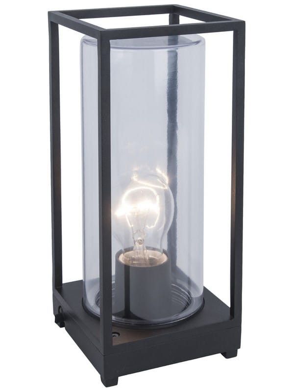 Lampka stołowa Lutec Flair czarno-przezroczysty 1 x E27 x 40W IP44 wym: 27.2 x 12 x 12 cm aluminium - 1 szt.