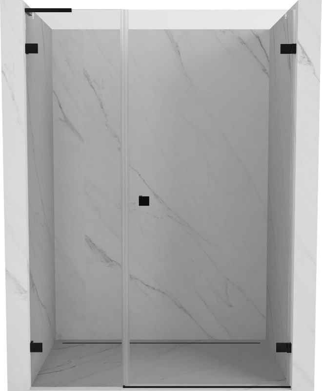 Drzwi prysznicowe uchylne Mexen Lunar-B L czarne 125 cm 1 szt.