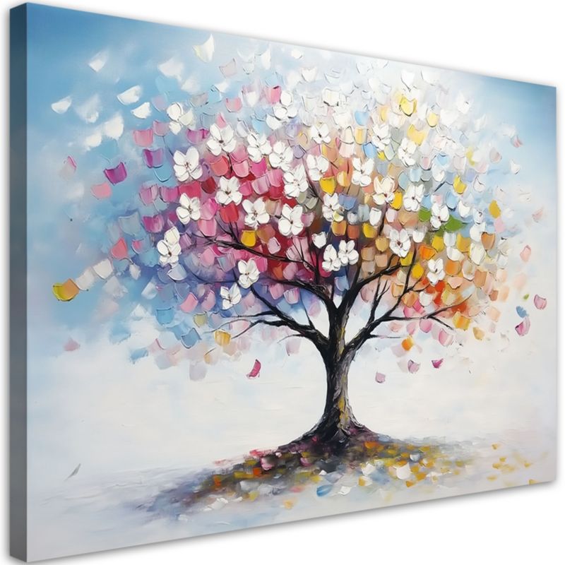 Obraz na płótnie Feeby Kolorowe Drzewo Abstrakcja 100x70cm 1szt