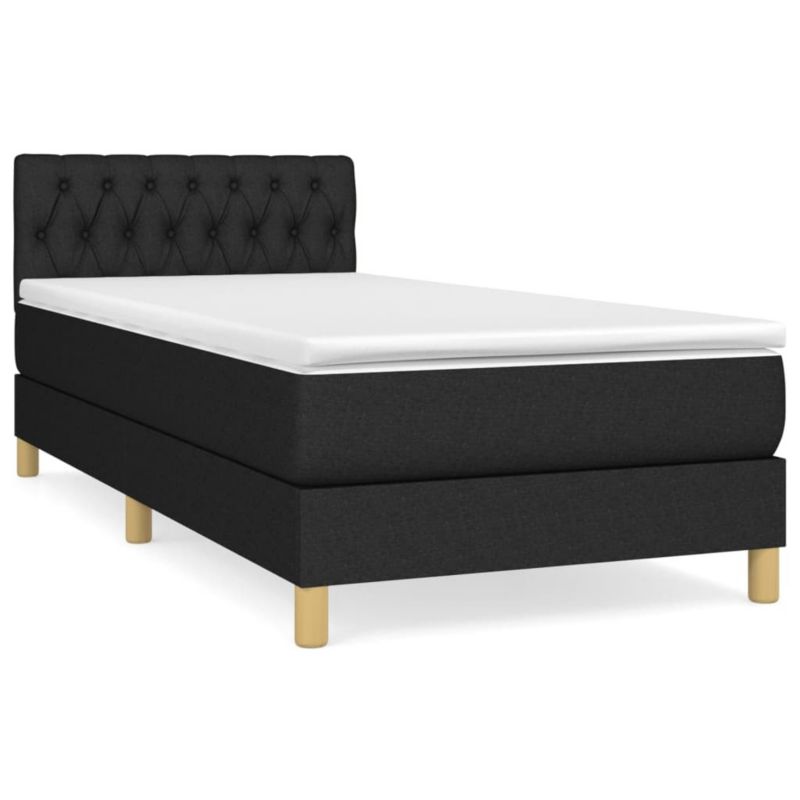 Łóżko kontynentalne WaszeMeble 90x200 cm czarne WM-3140827 1 szt.