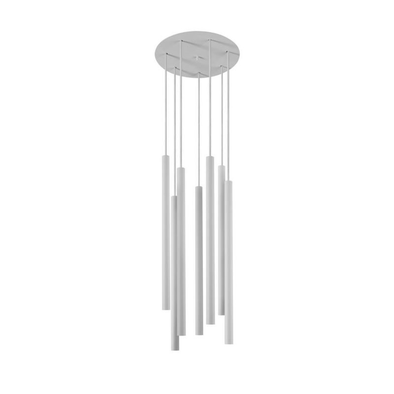 Lampa wisząca Nowodvorski Lighting Laser biała wym: 130 x 30 x 30 cm 7xG9 x 10W 1 szt.