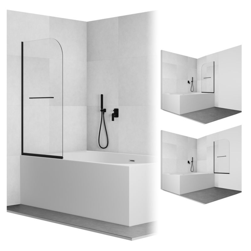 Parawan nawannowy 140x80 składany SALIX SEVANTE czarny 1 szt.