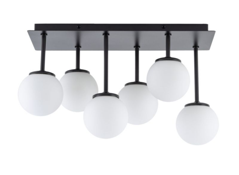 Lampa sufitowa wisząca Sigma Lighting Tulia 4049 czarno-biała dekoracyjna 6xG9 x 1 szt.
