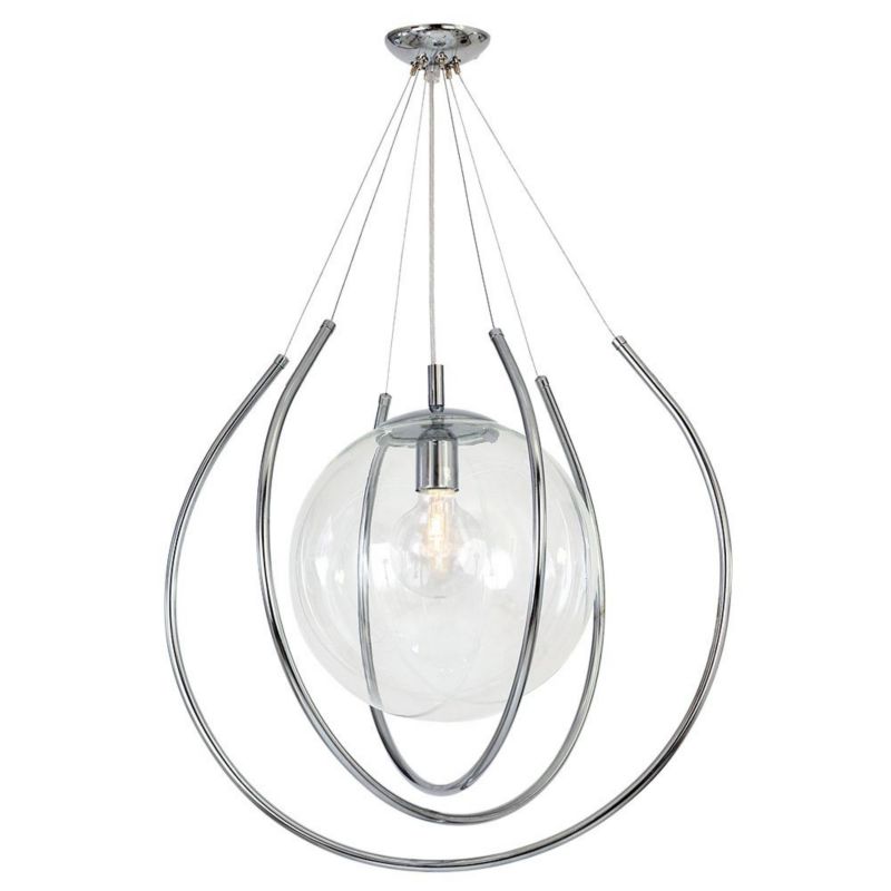 Lampa wisząca Aldex From Chrom 9587 chromowana przezroczysty nowoczesna 1xE27 x 60W 1 szt.