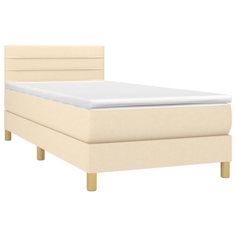 Łóżko kontynentalne WaszeMeble 80x200 cm kremowe WM-3133754 1 szt.