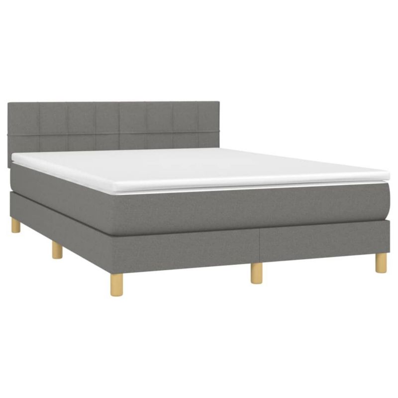 Łóżko kontynentalne WaszeMeble 140x190 cm ciemnoszara WM-3133710 1 szt.