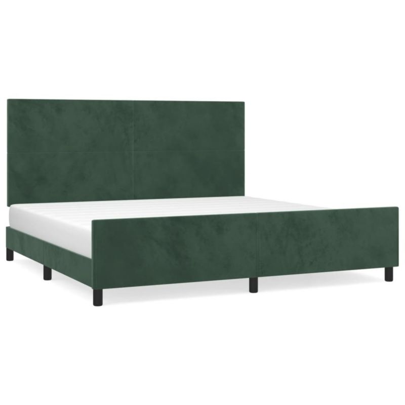 Łóżko tapicerowane WaszeMeble 200x200 cm ciemnozielone WM-3125656 1 szt.