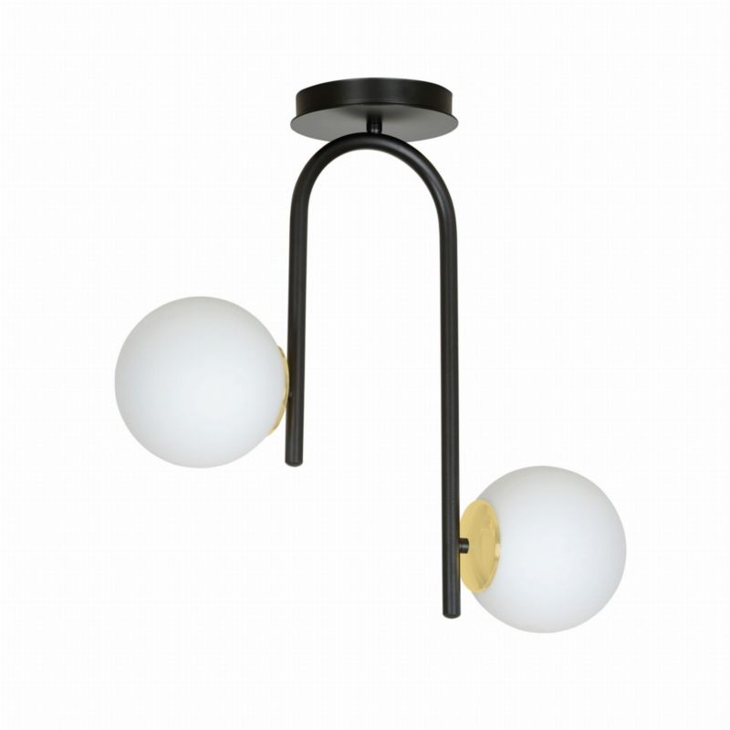 Lampa sufitowa Emibig Ragnar czarno-biała wym: 46 x 48 cm 2xE14 x 40W 1 szt.