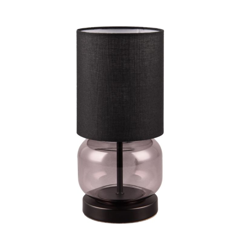 Lampa stołowa Trio Elio czarna-dymiona 1 x E27 x 40W IP20 wym: 28.5 x 13.5 x 13.5 cm szkło - 1 szt.