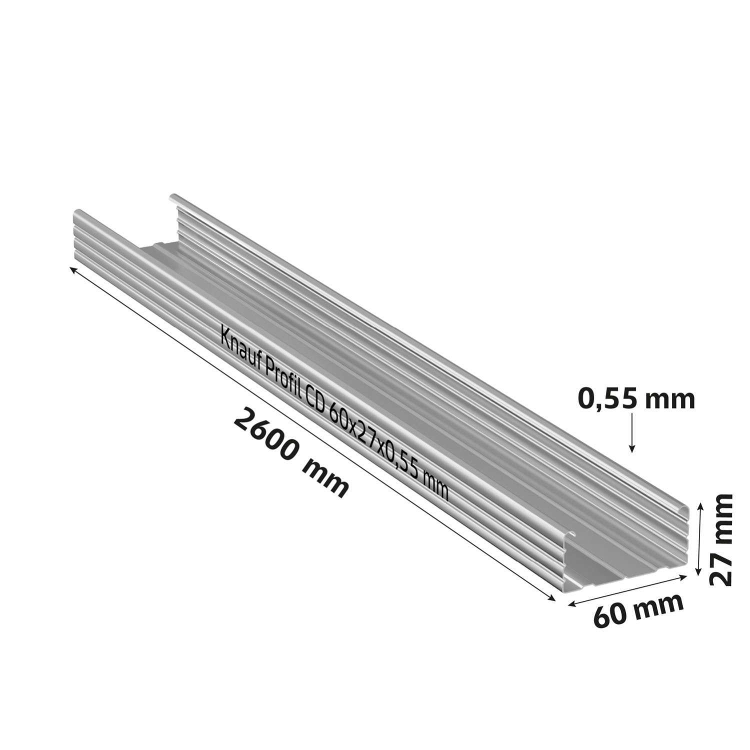 Knauf Profil CD 60 systemowy 2600 mm