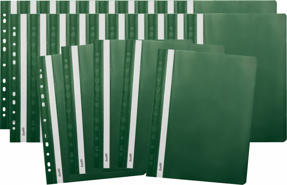 25x skoroszyt plastikowy oczkowy Bantex Budget EVO, A4, do 200 kartek, zielony
