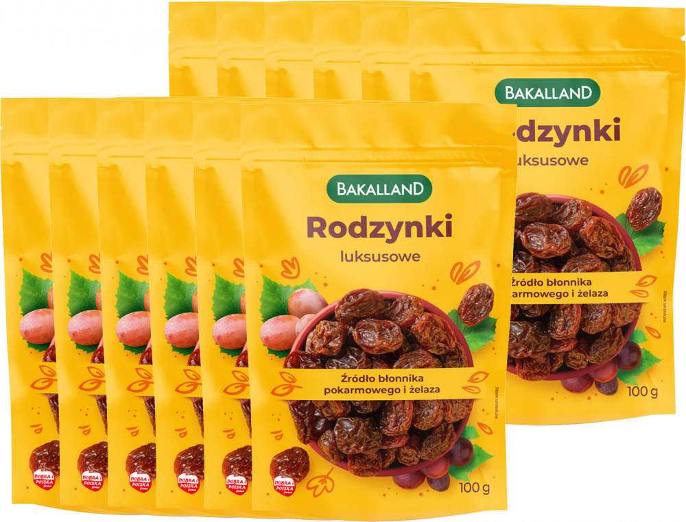 12x Rodzynki luksusowe Bakalland, 100g