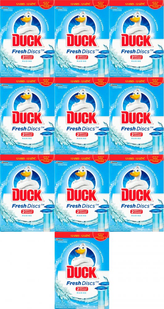 10x Krążki żelowe Duck Marine, 2 x 36ml, zapas, morski