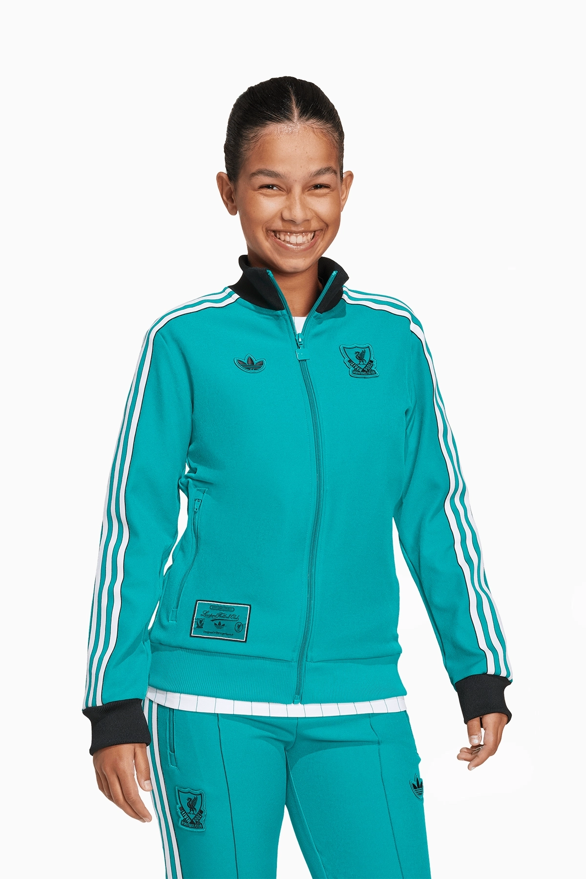 Bluza adidas Liverpool FC 25/26 Terrace Icons Full-Zip Junior - Miętowy